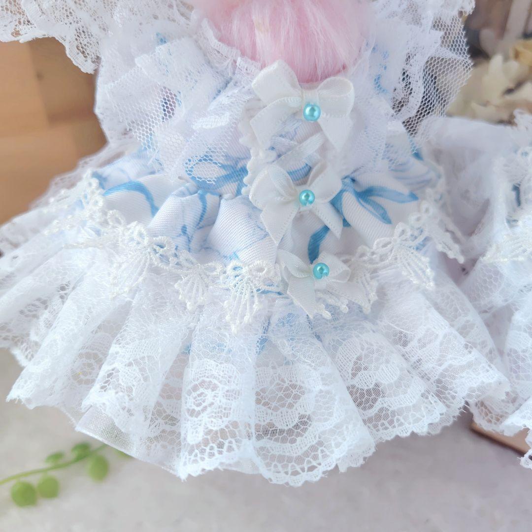 【色違いコーデ】ロリータリボン　ドレス　１２cm　ぬい服 いつぬい