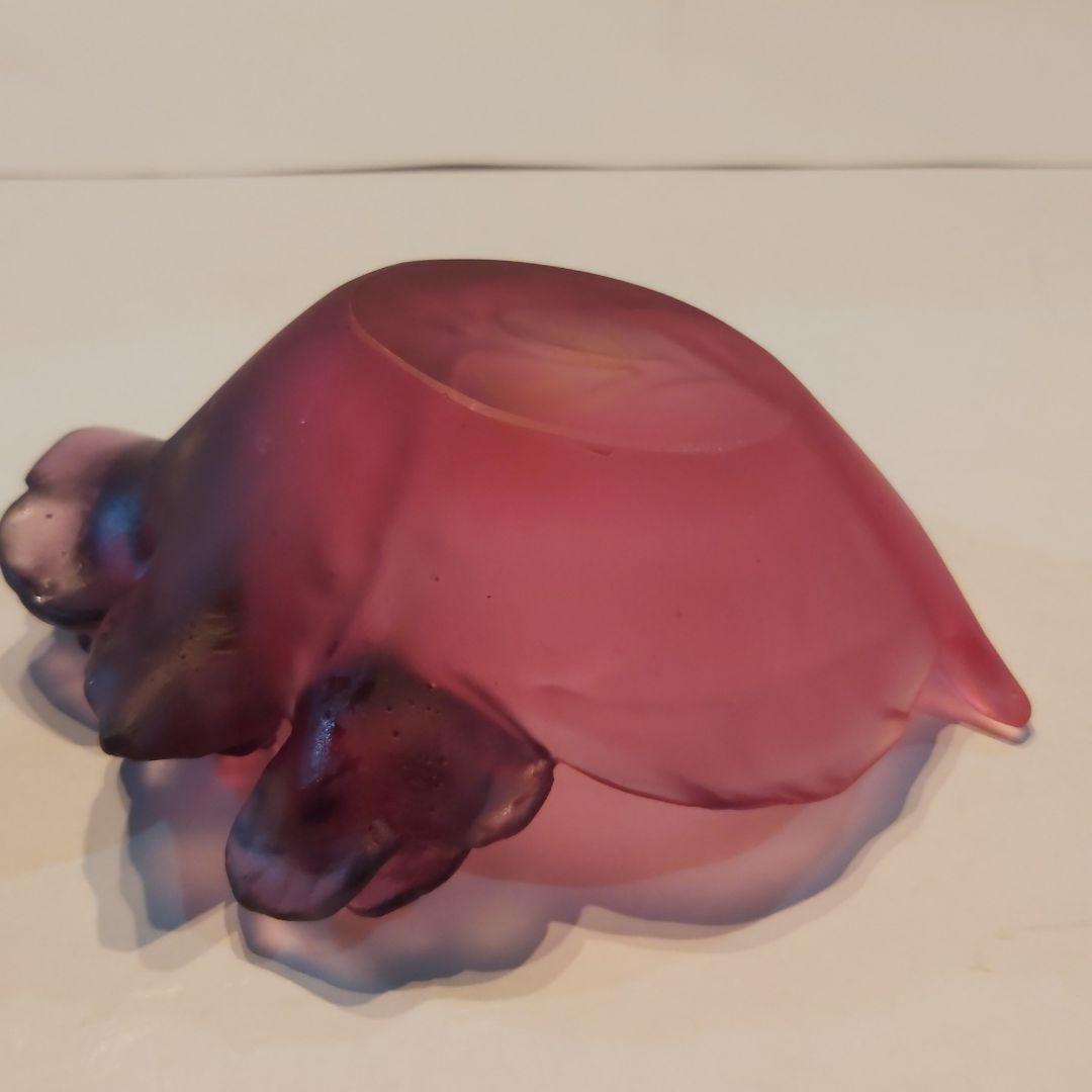 ドーム フランス クリスタル 新品 ローズ 小物入れ トレイ ボンボニエール