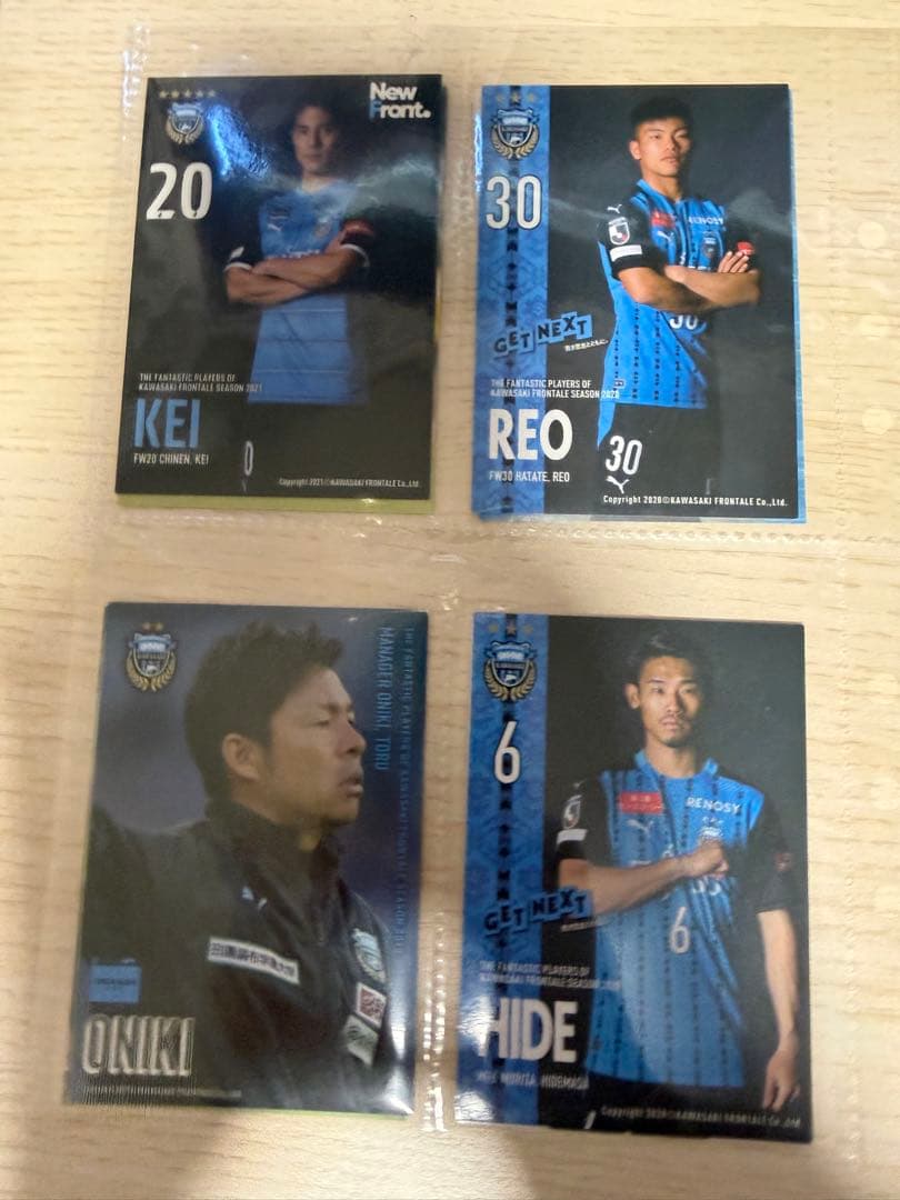 川崎フロンターレ 選手カードセット　サイン入り　Jリーグ