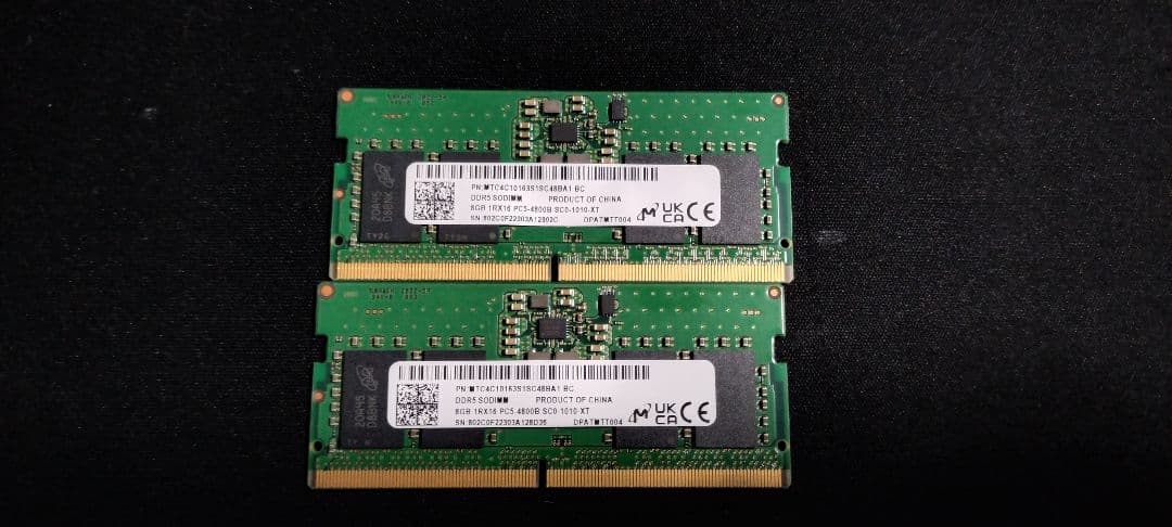 Micron DDR5 4800 8gb 2枚セット