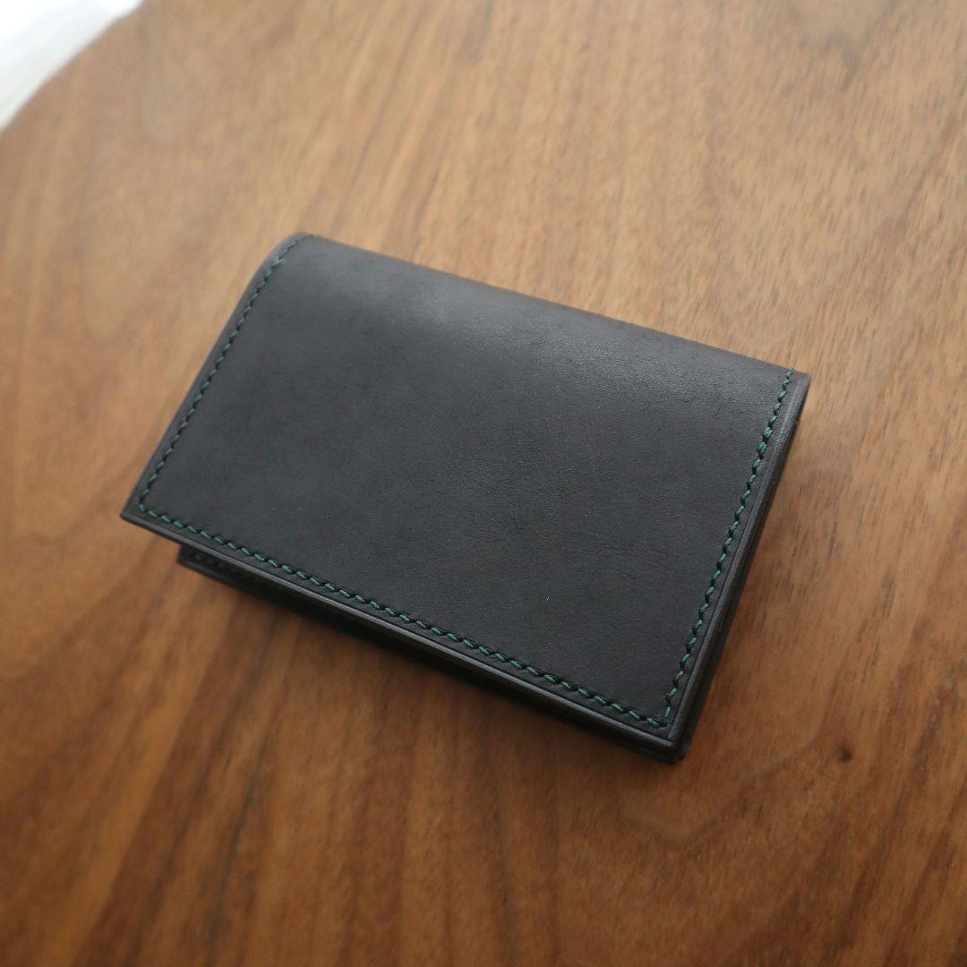 【受注制作】通しマチの大容量名刺入れ　フルハンドメイド