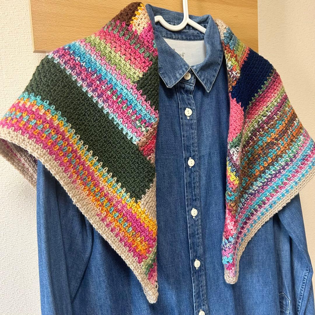 Opal ログキャビン ひざ掛け ブランケット　マルチカバー ハンドメイド