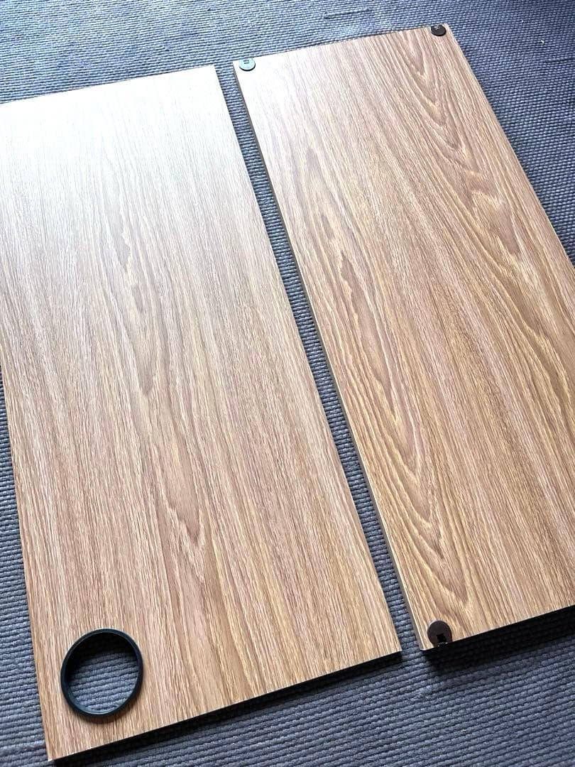 無印良品　ユニットシェルフ用ボックス棚　MUJI・ガラス引き戸・オーク材