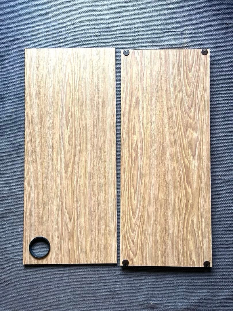 無印良品　ユニットシェルフ用ボックス棚　MUJI・ガラス引き戸・オーク材