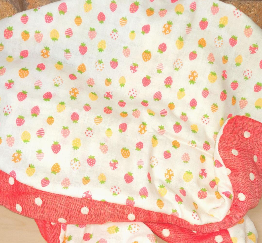 専用❤みかん⭐ふわとろ８重ガーゼ⭐特大ブランケット❤苺ちゃん。