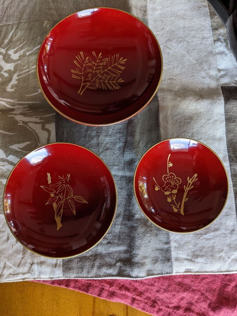 ✨新品　会津塗　お屠蘇セット 松竹梅盃 酒器 　正月　お祝い