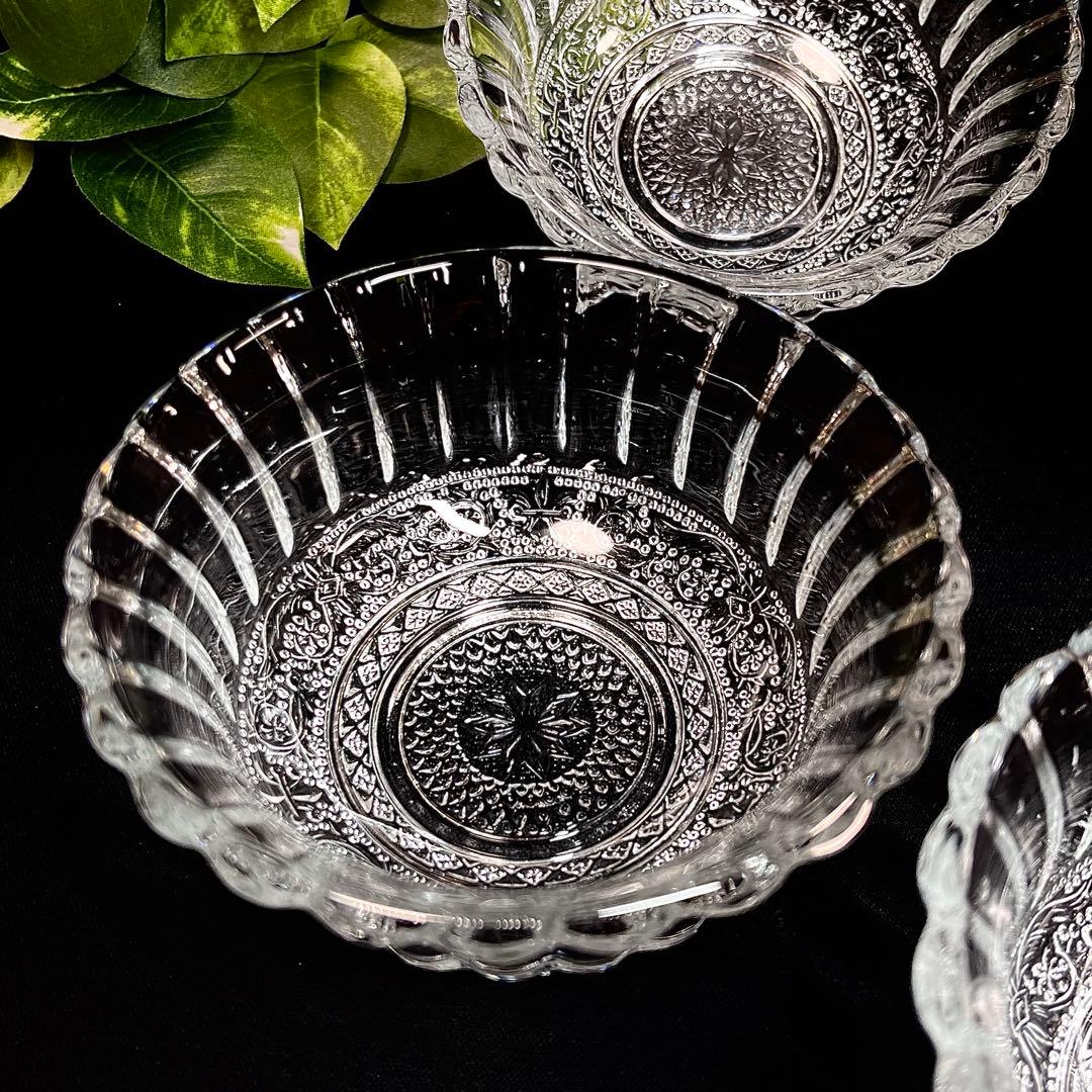 【翠 】 長谷川硝子 エリザベス ガラスボウル 反り口 セット 他おまとめ