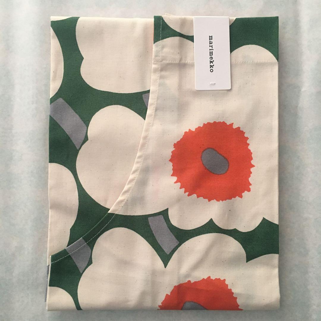 新品未使用　マリメッコ ウニッコ エプロン　　グリーン　オレンジ