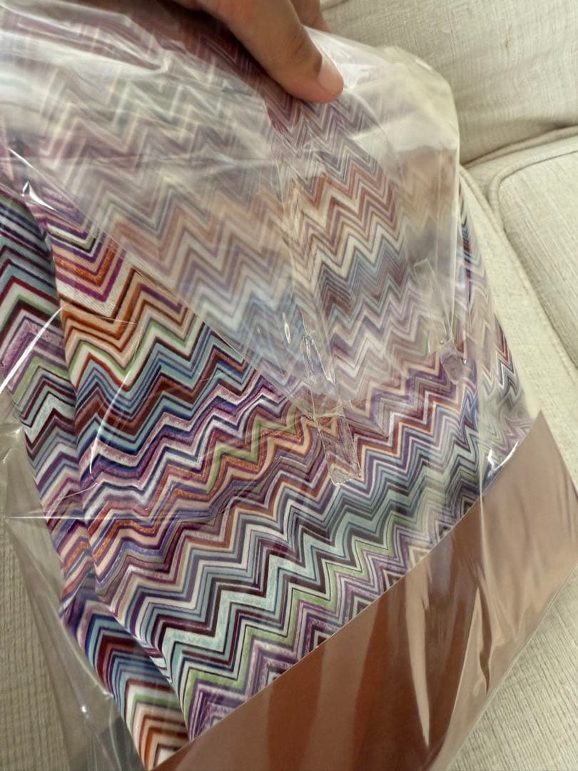 Missoni ミッソニ　敷きふとんカバー　マルチカラー、ジグザグ模様