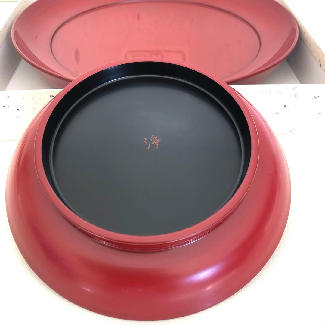 八寸盛皿/椿皿/浄法寺漆器工芸企業組合 作　朱