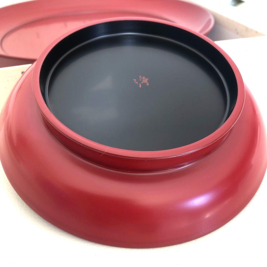 八寸盛皿/椿皿/浄法寺漆器工芸企業組合 作　朱