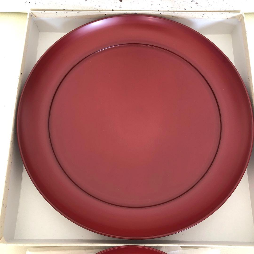 八寸盛皿/椿皿/浄法寺漆器工芸企業組合 作　朱