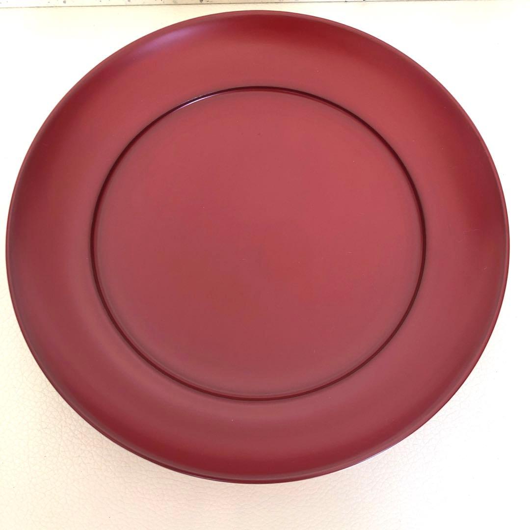 八寸盛皿/椿皿/浄法寺漆器工芸企業組合 作　朱