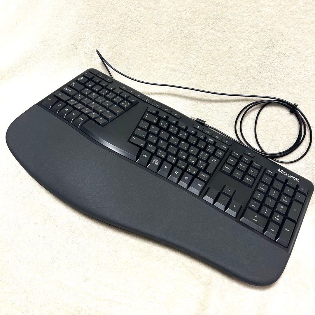 【美品】Microsoft エルゴノミック 有線キーボード LXM-00018