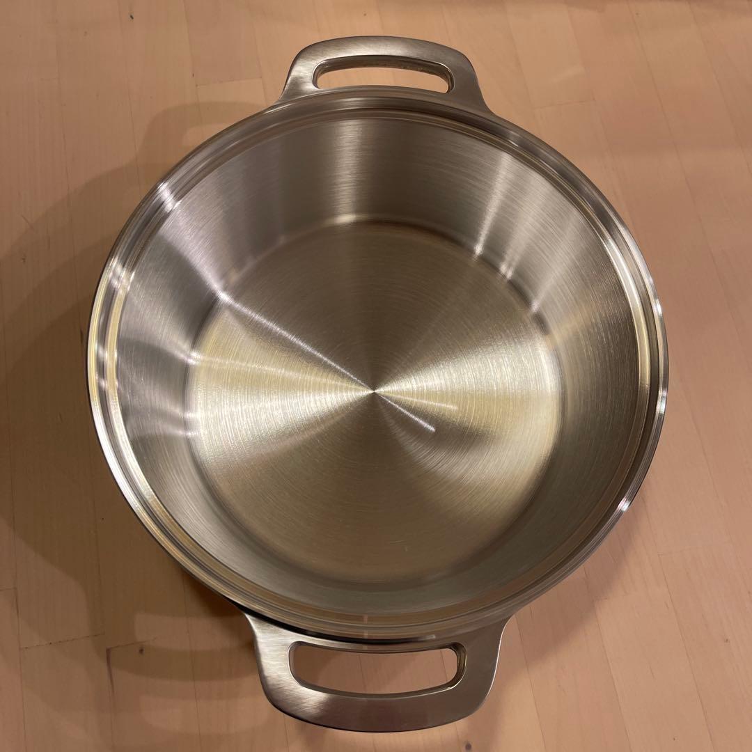 新品未使用HALムスイ無水鍋20㎝木製しゃもじ付き