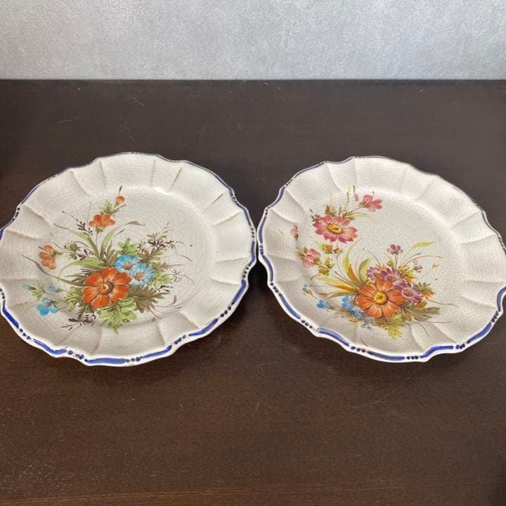 ハンドメイド　皿 ITALY　8枚入り【輸入品】【インテリア】【イタリア製】