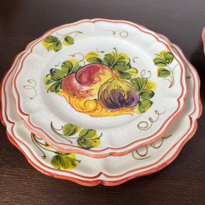 ハンドメイド　皿 ITALY　8枚入り【輸入品】【インテリア】【イタリア製】