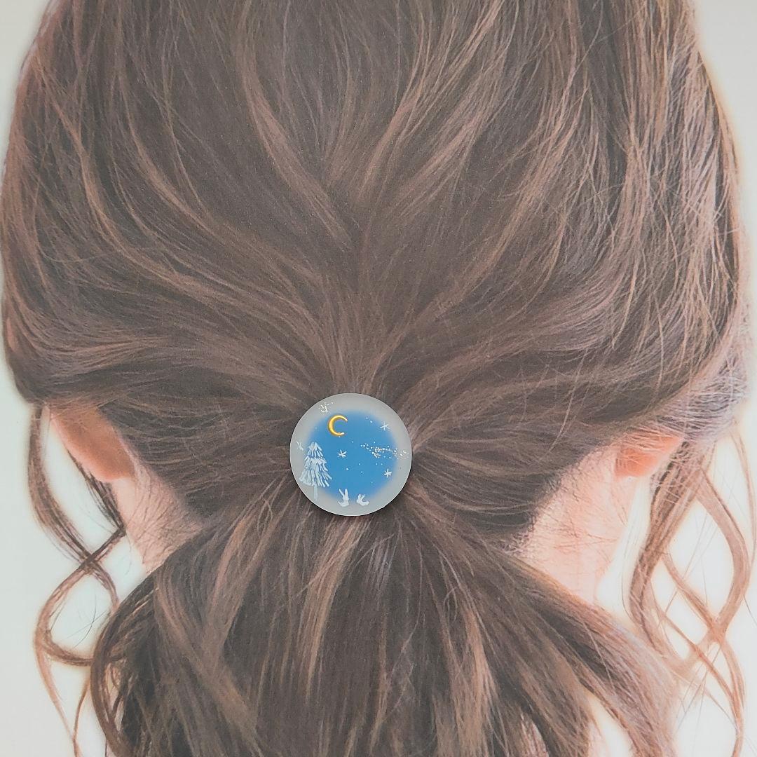 【965】ハンドメイド　レジン　ヘアゴム　ポニーフック