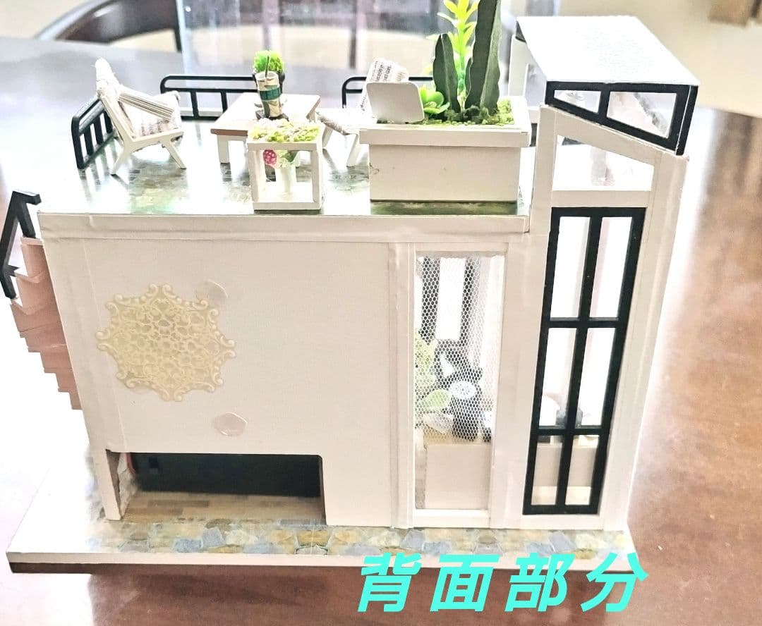 *完成品*ドールハウス ミュージックスタジオ 前面開放 2階テラス 音楽 バンド