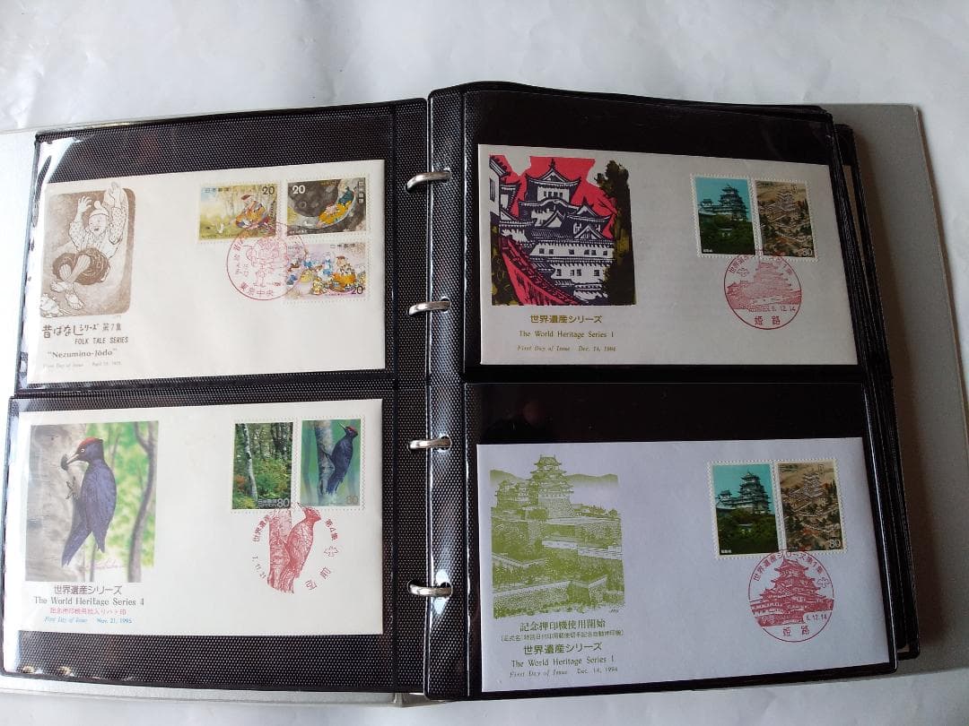 初日カバー 昔ばなしシリーズ 世界遺産シリーズ 他 切手コレクション 55通新品