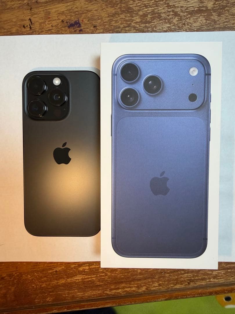 iPhone 16Pro ブラック 本体　iPhone17promax 箱