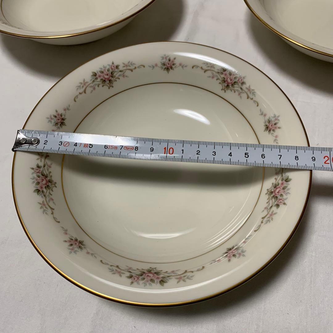 ノリタケ ニットロイヤルアイボリー RC ボウルセット 花柄 金縁　８個