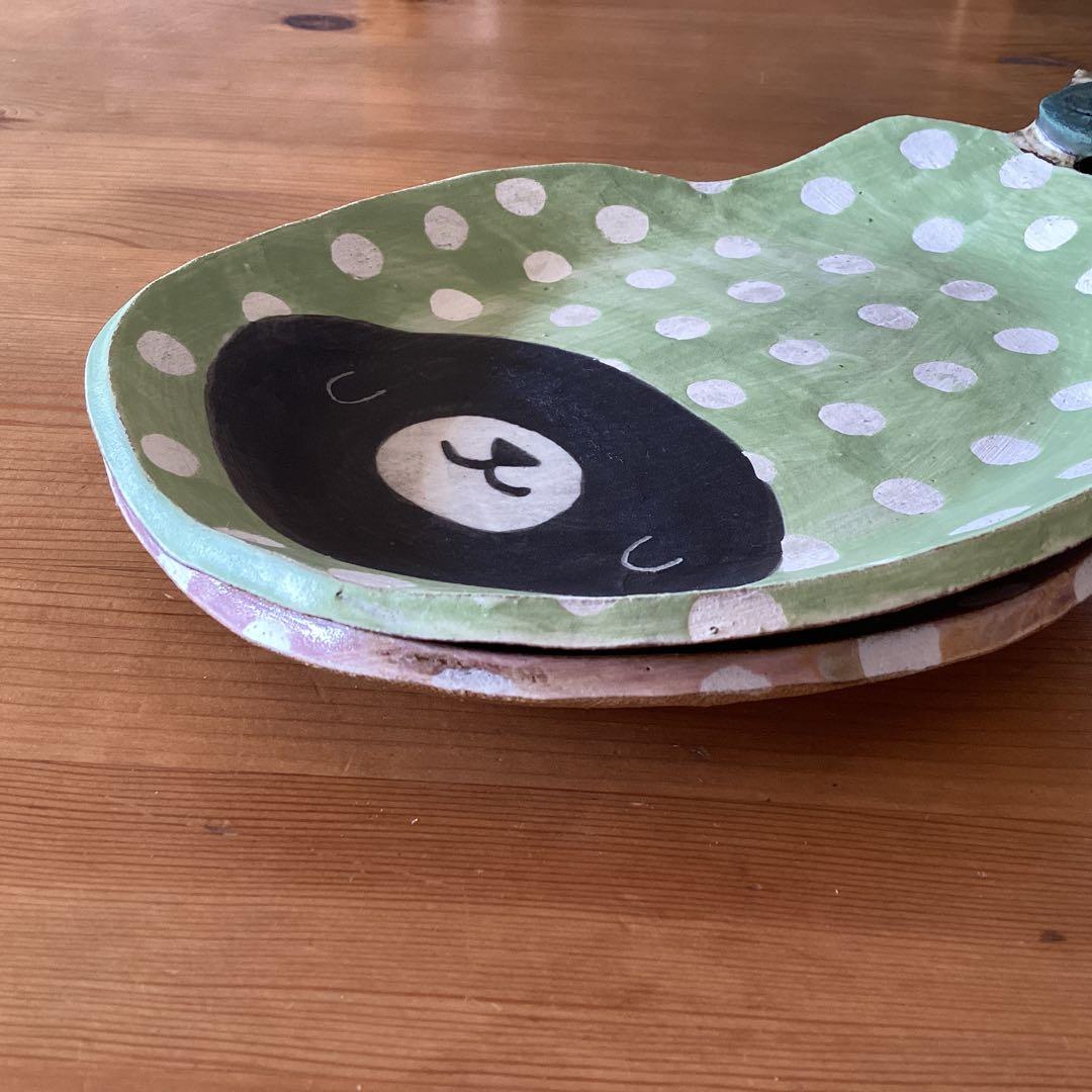 つちはしふみこさん　フルーツ皿　洋なし　2枚セット　笠間焼　作家もの