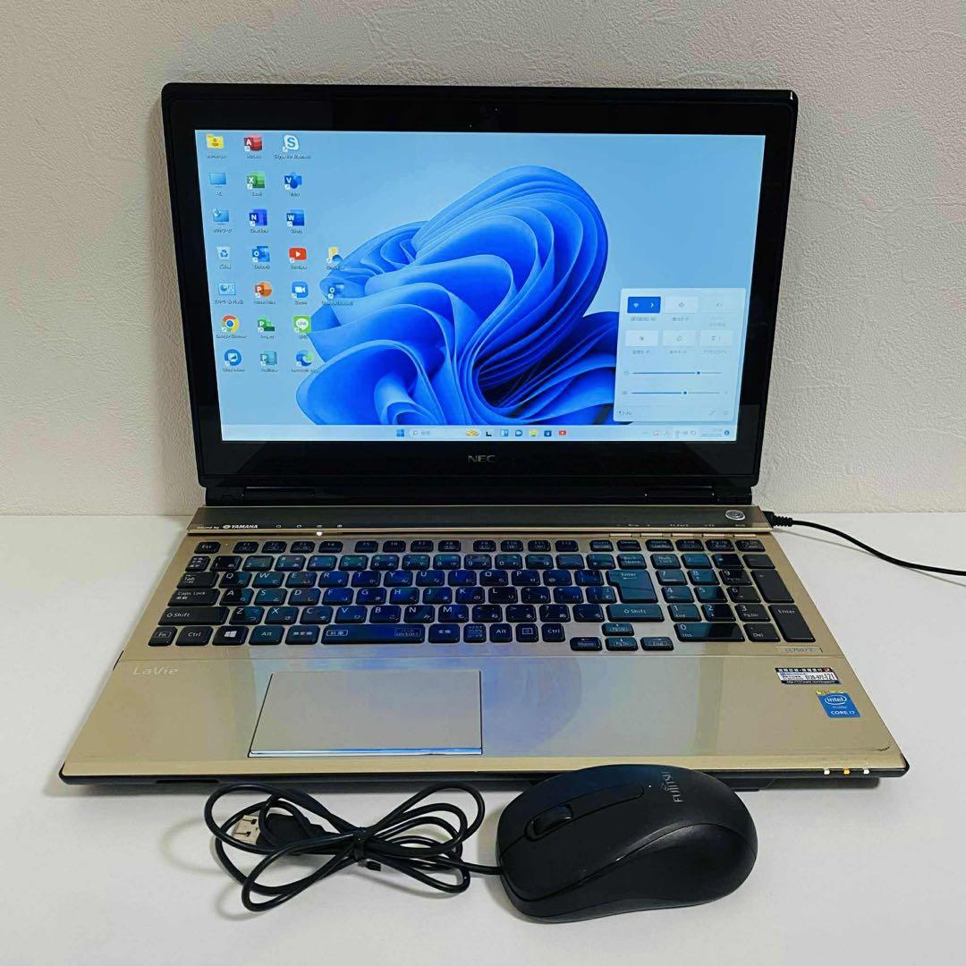 Y787 NECノートパソコン i7メモリ8G高速Windows11オフィス付き