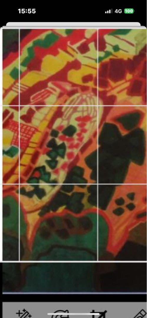 作者名 片岡球子 画題( 赤富士 ) 日本画( 複製 ) 作品状態良好