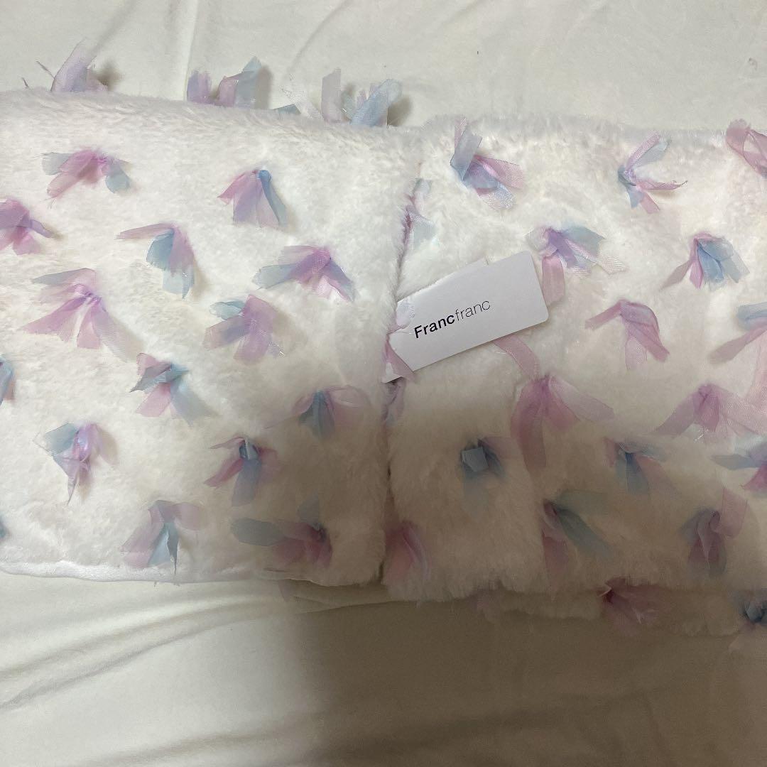 Francfranc ファー　クッションカバー　2枚セット