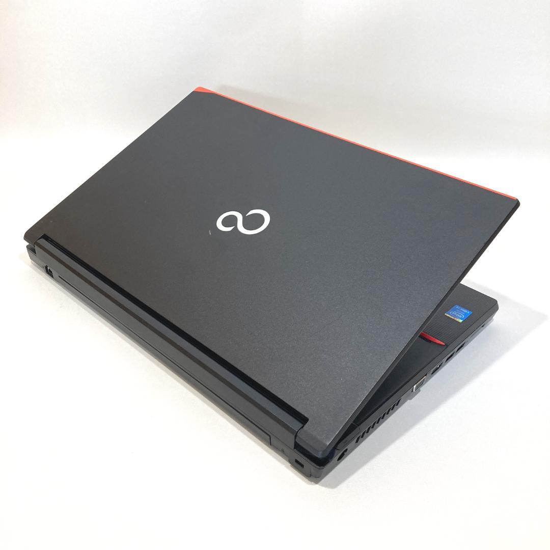 初心者✨快適・大画面・DVD✨赤・黒✨すぐ使えるノートパソコン◇T371-3