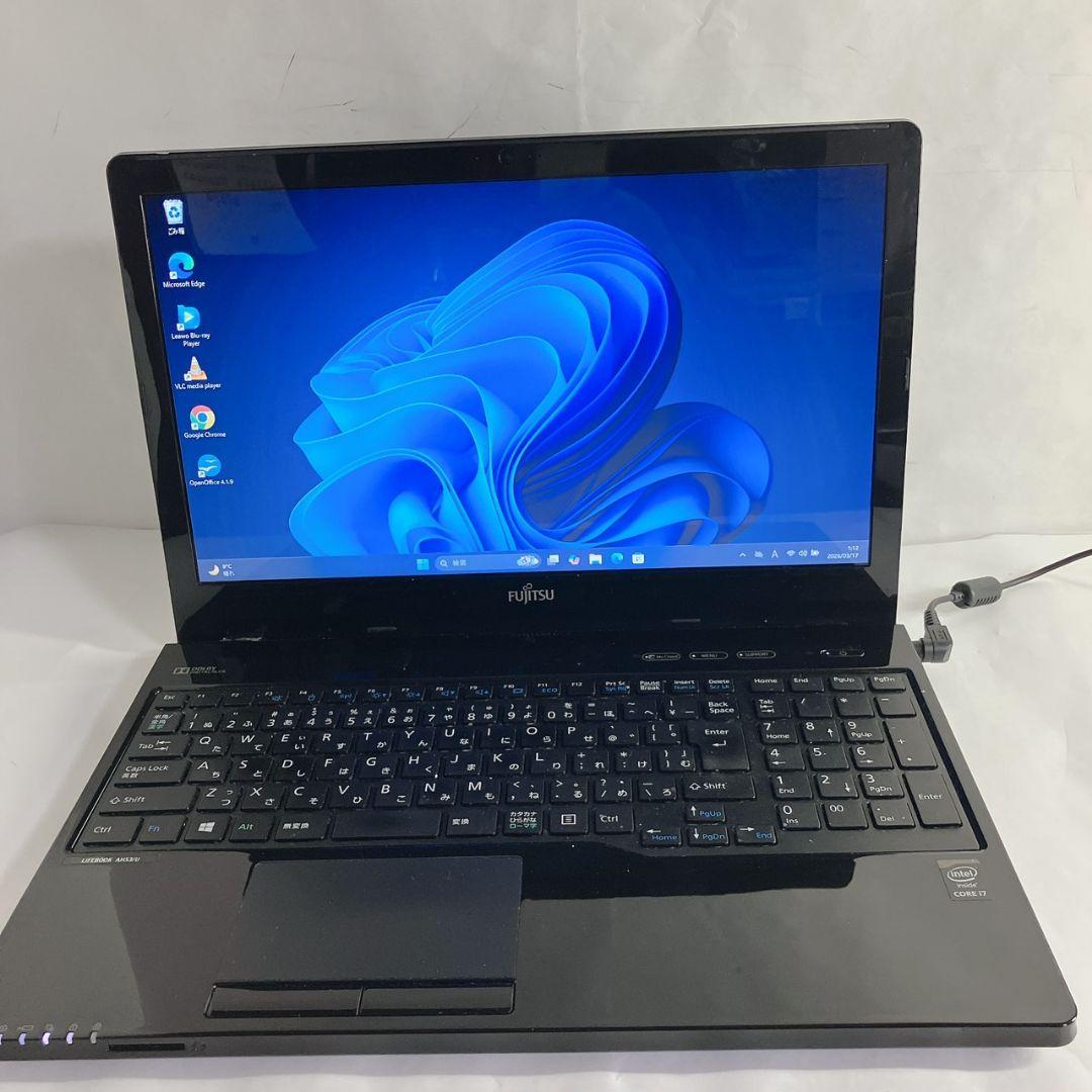 富士通 LIFEBOOK Core i7/8GB/1TB/BD/Win11