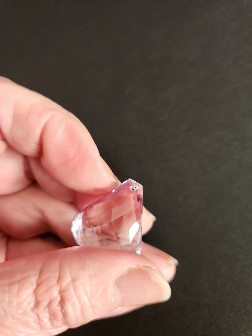 希少！美品！AAA　ピンクファイヤークォーツ　ペンダントトップ　穴あり