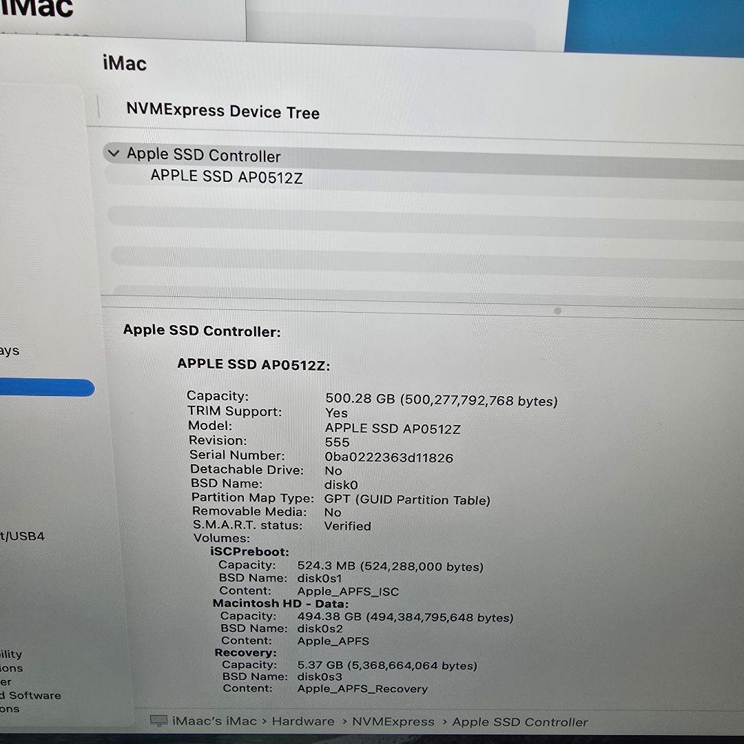 田*中様 iMac 24インチ M3 16GB 512GB