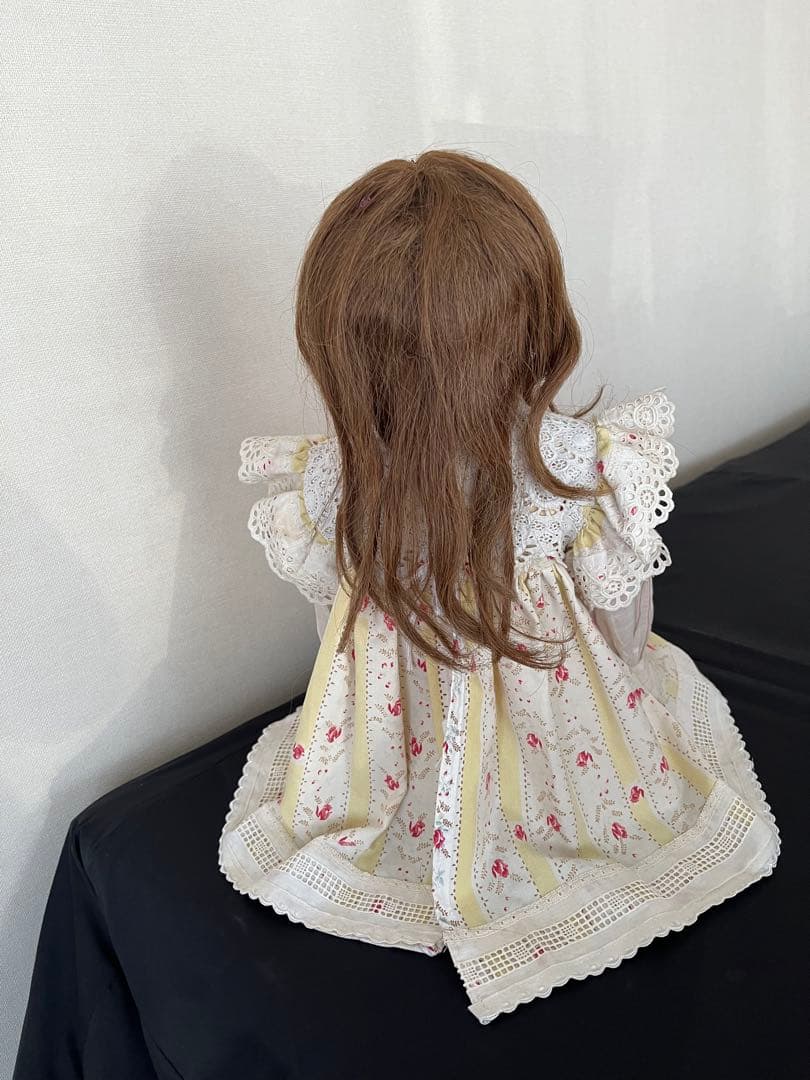 ▪️ドール用エプロンドレス▪️アンティーク素材使用　▪️アンティークビスクドールに
