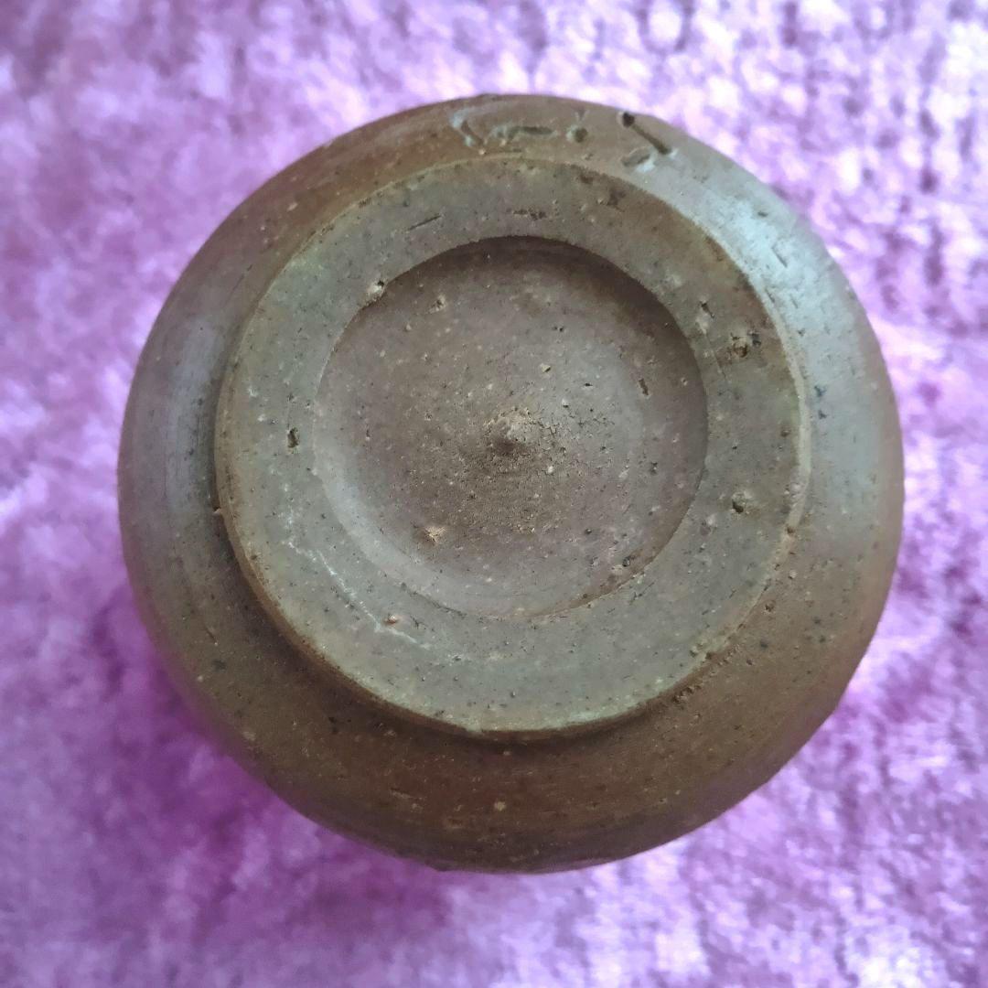 骨董品 備前焼 夫婦湯呑み ペア 湯呑み2客 木箱付き 焼締 陶器 極美品‼️