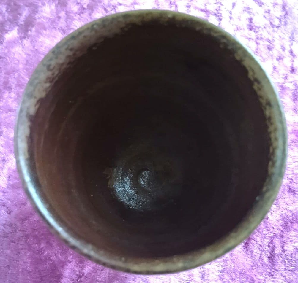 骨董品 備前焼 夫婦湯呑み ペア 湯呑み2客 木箱付き 焼締 陶器 極美品‼️