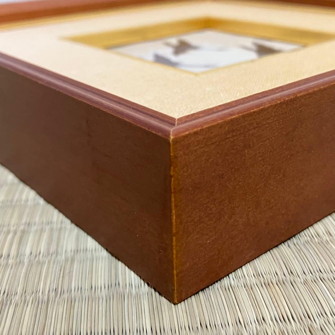 井上規 造 小田志焼 3羽鶴 焼物 陶芸 規窯 パネル 額装品 縁起物 置物
