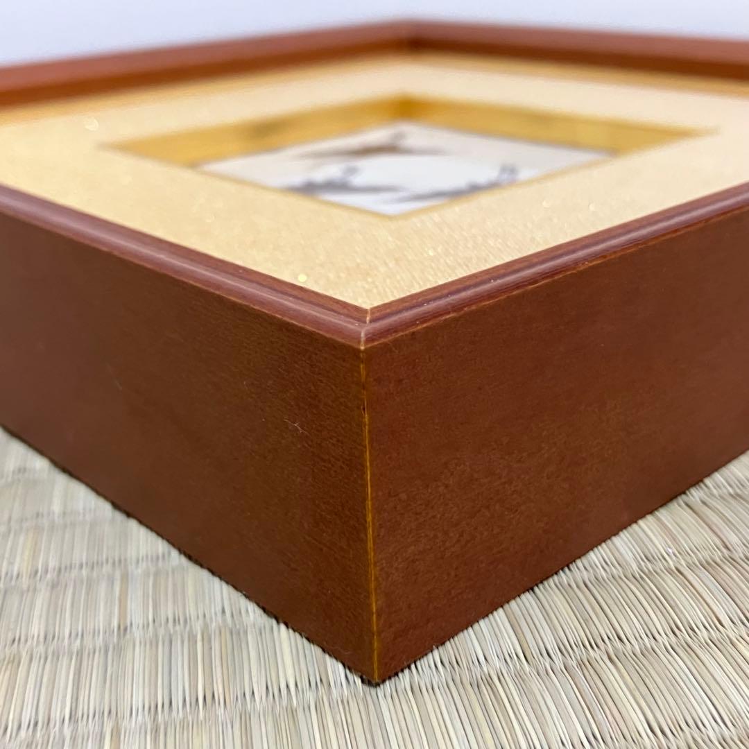 井上規 造 小田志焼 3羽鶴 焼物 陶芸 規窯 パネル 額装品 縁起物 置物
