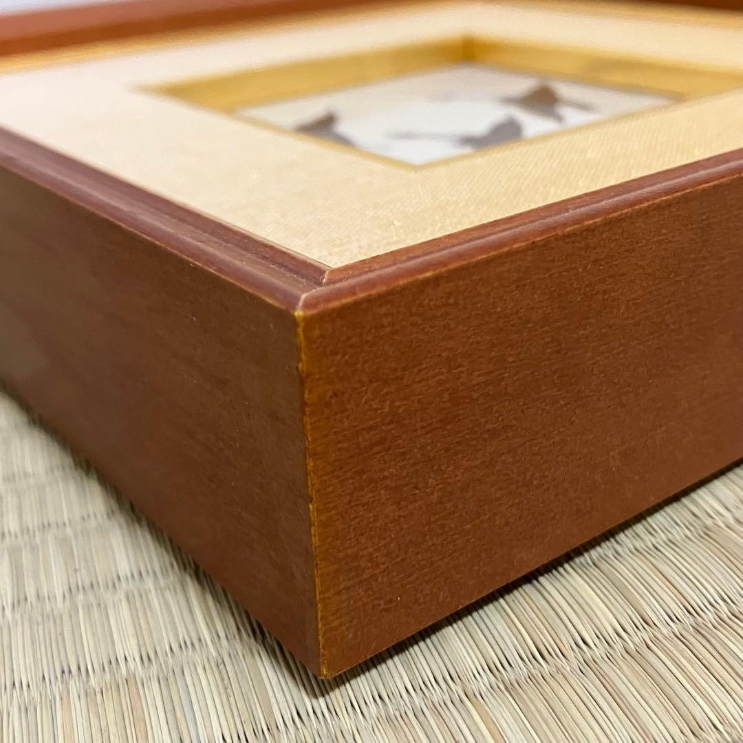 井上規 造 小田志焼 3羽鶴 焼物 陶芸 規窯 パネル 額装品 縁起物 置物