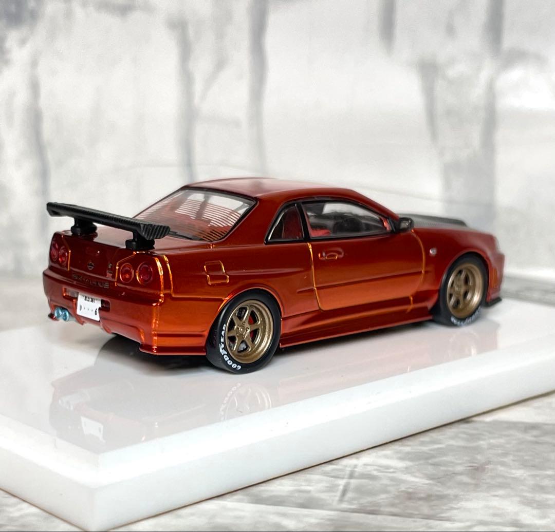 日産　スカイラインGTR R34 ホビーEXPO 1/64ミニカー