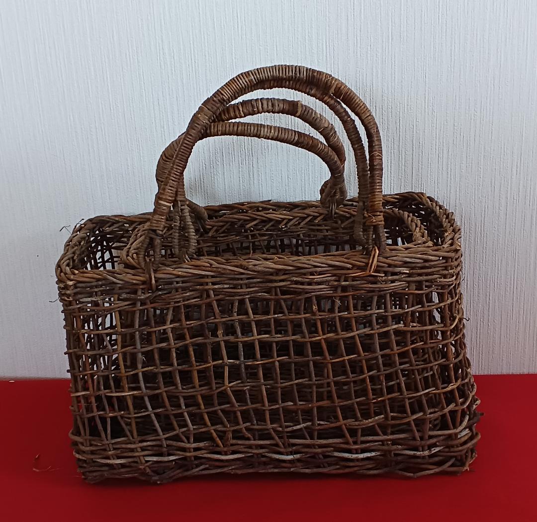 ●【送料無料】新品・アケビカゴ2個セット大39㎝・小29㎝●