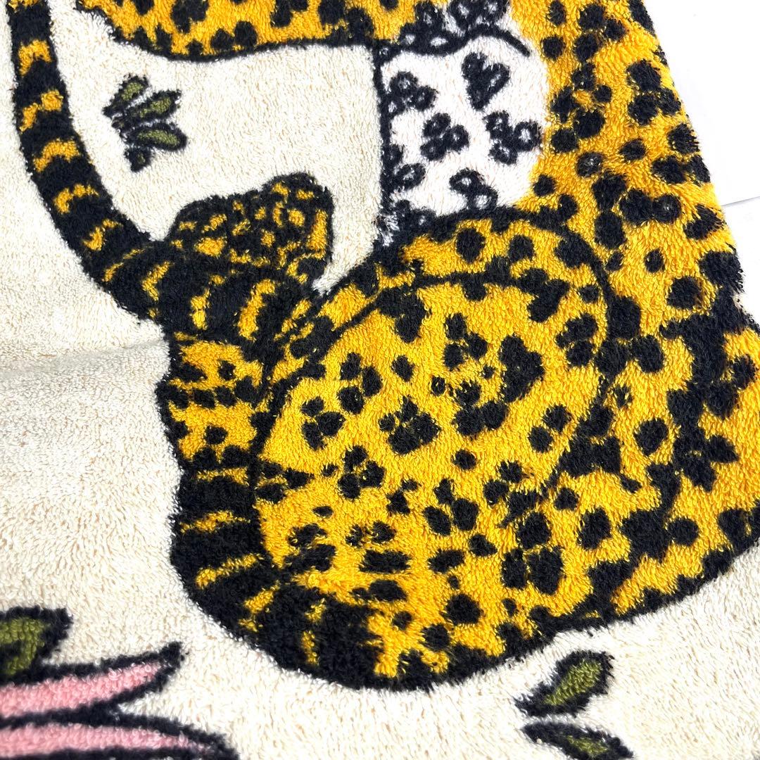 HERMES エルメス レオパード タオルラグ マット ヒョウ　フランス　正規品