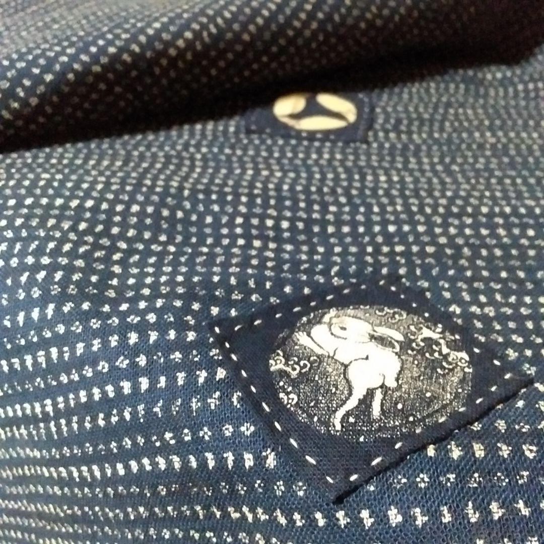 【お値下げ中！】古布　絣のパッチワーク◆リバーシブル◆フリークロス