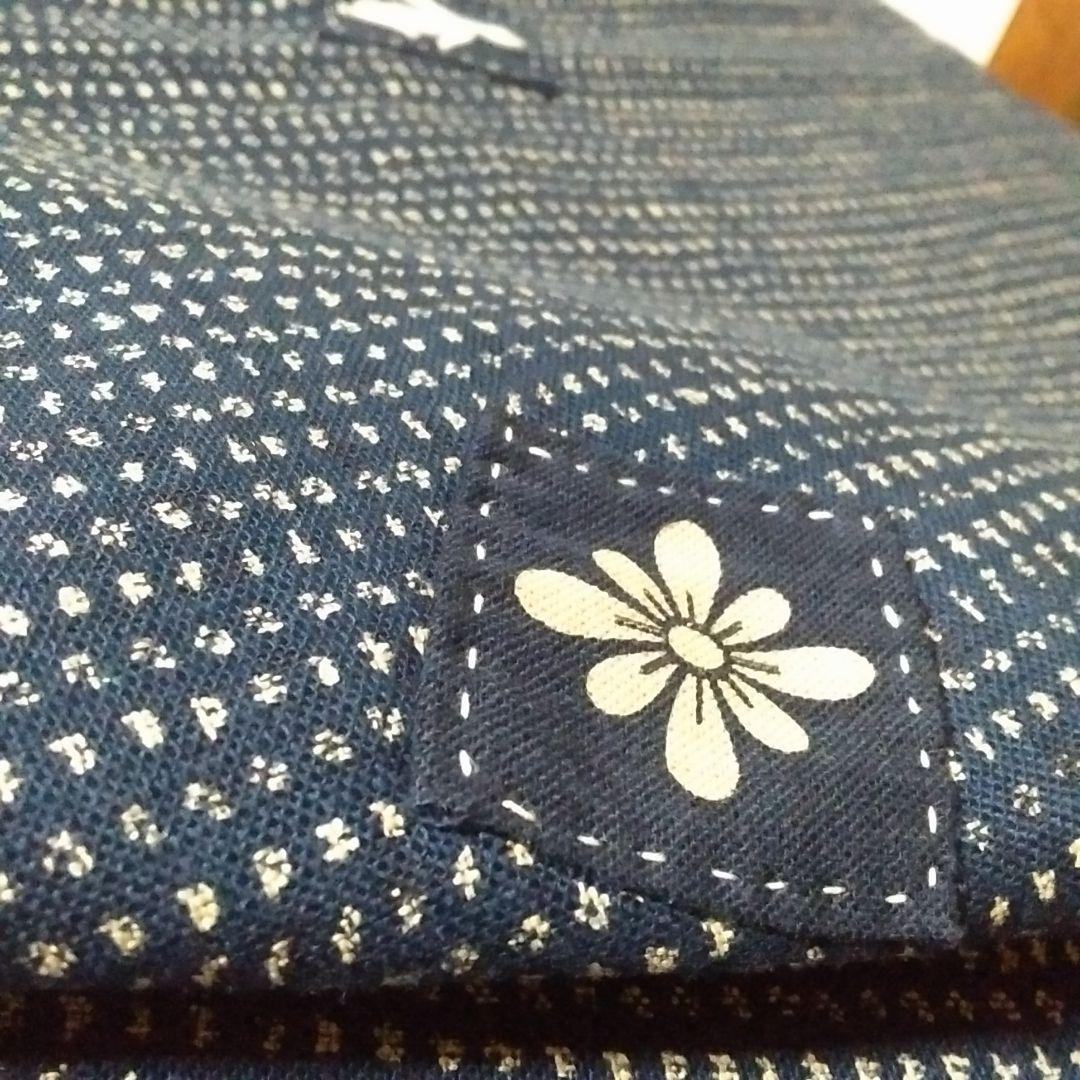 【お値下げ中！】古布　絣のパッチワーク◆リバーシブル◆フリークロス