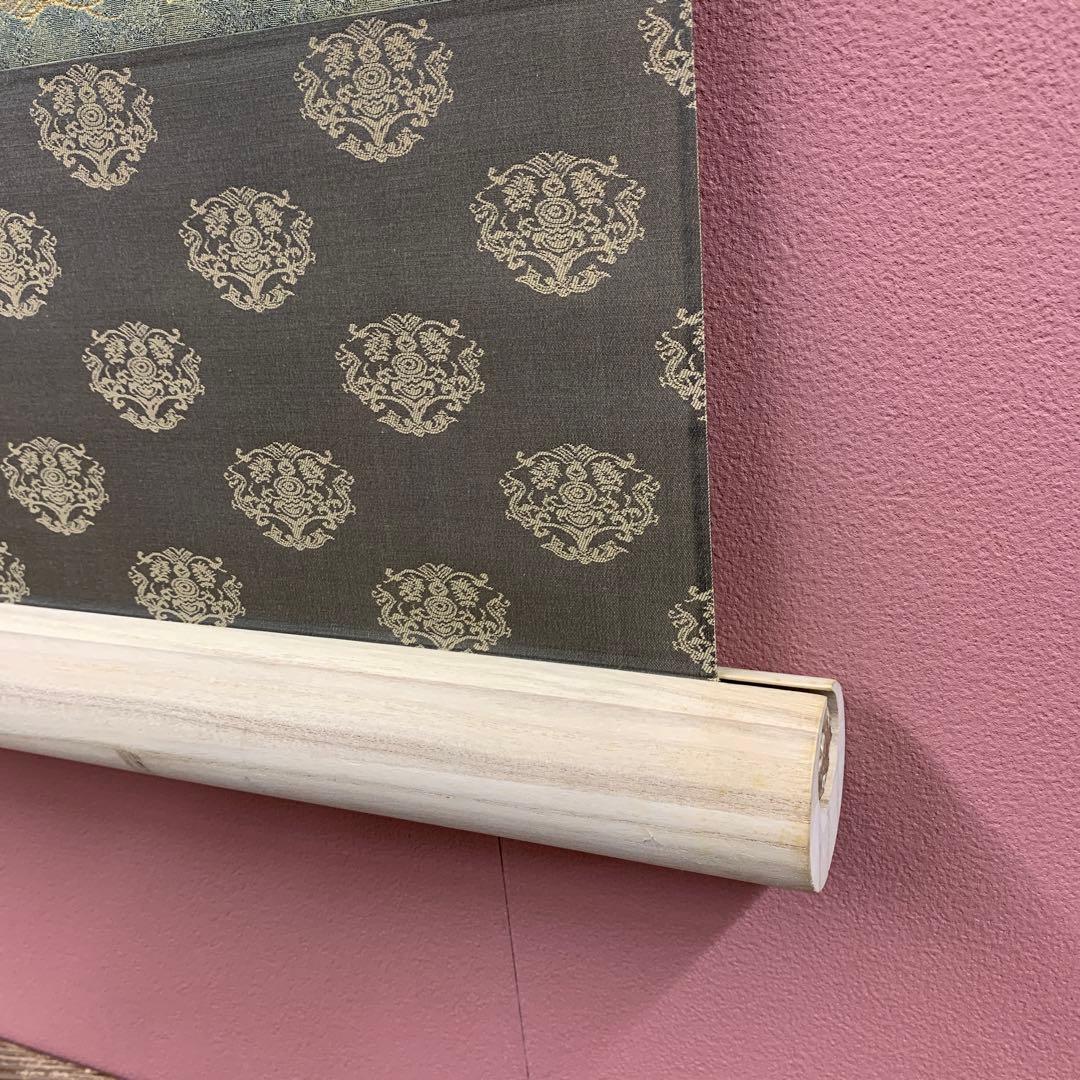 美品 掛け軸 広森雄三作 金地 旭日図 共箱 太巻き付 美術年鑑掲載