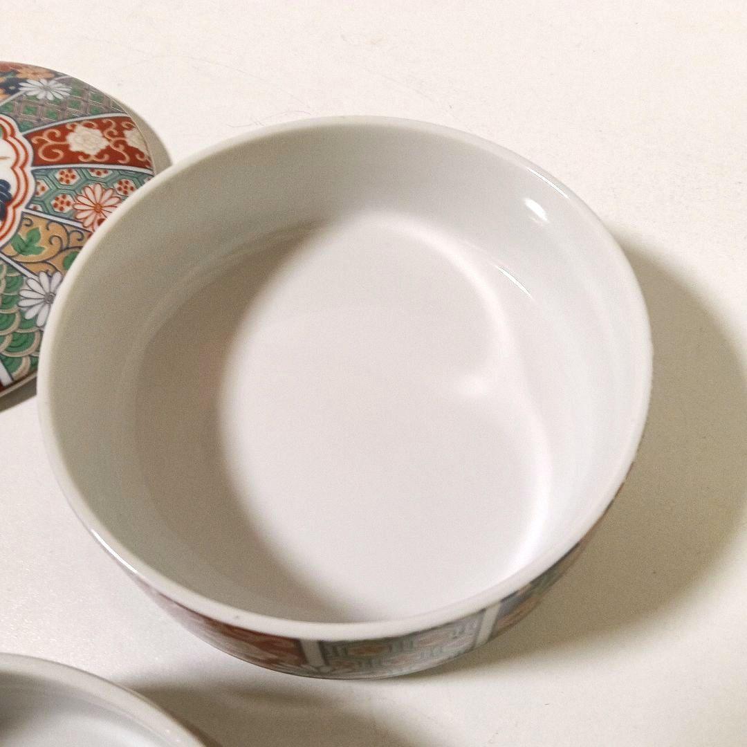 有田焼 田扇作 古伊万里 蓋付き三段丸重