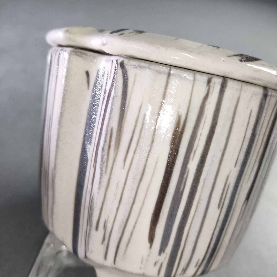 A1126-5/足付蓋茶碗5客/銘々皿/蒸碗/蓋物/懐石道具/