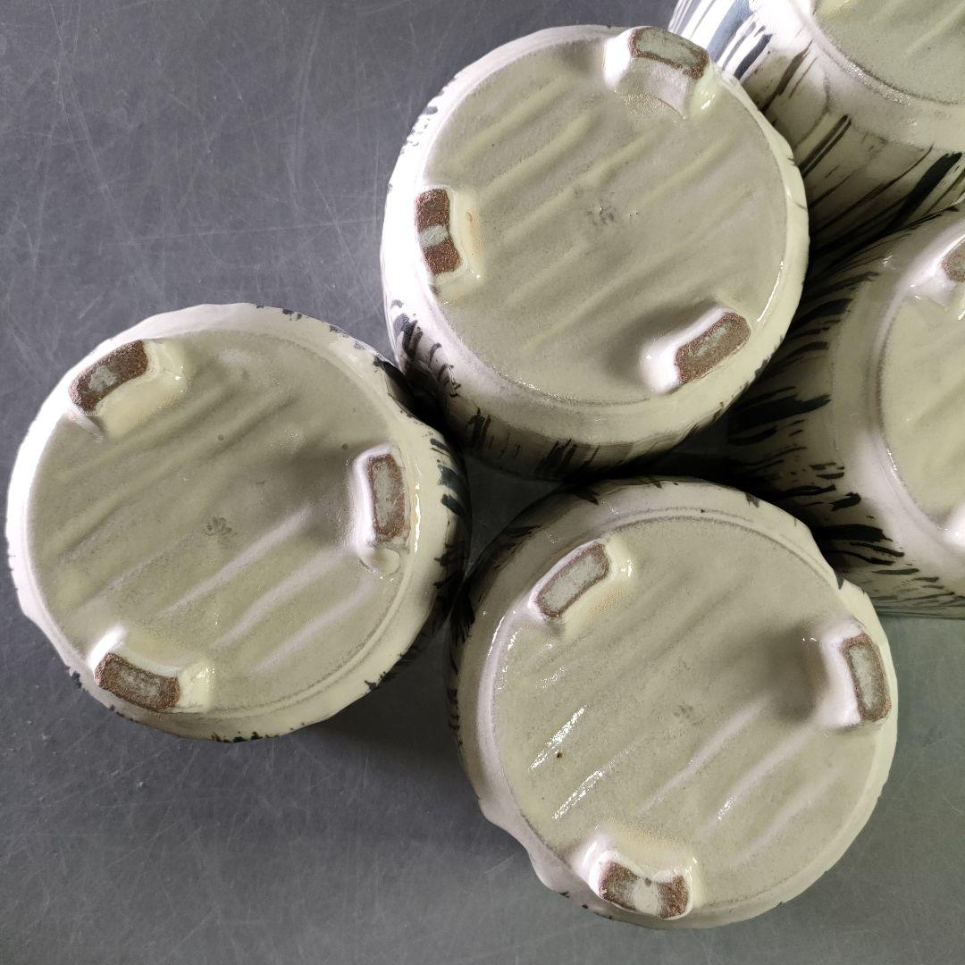 A1126-5/足付蓋茶碗5客/銘々皿/蒸碗/蓋物/懐石道具/