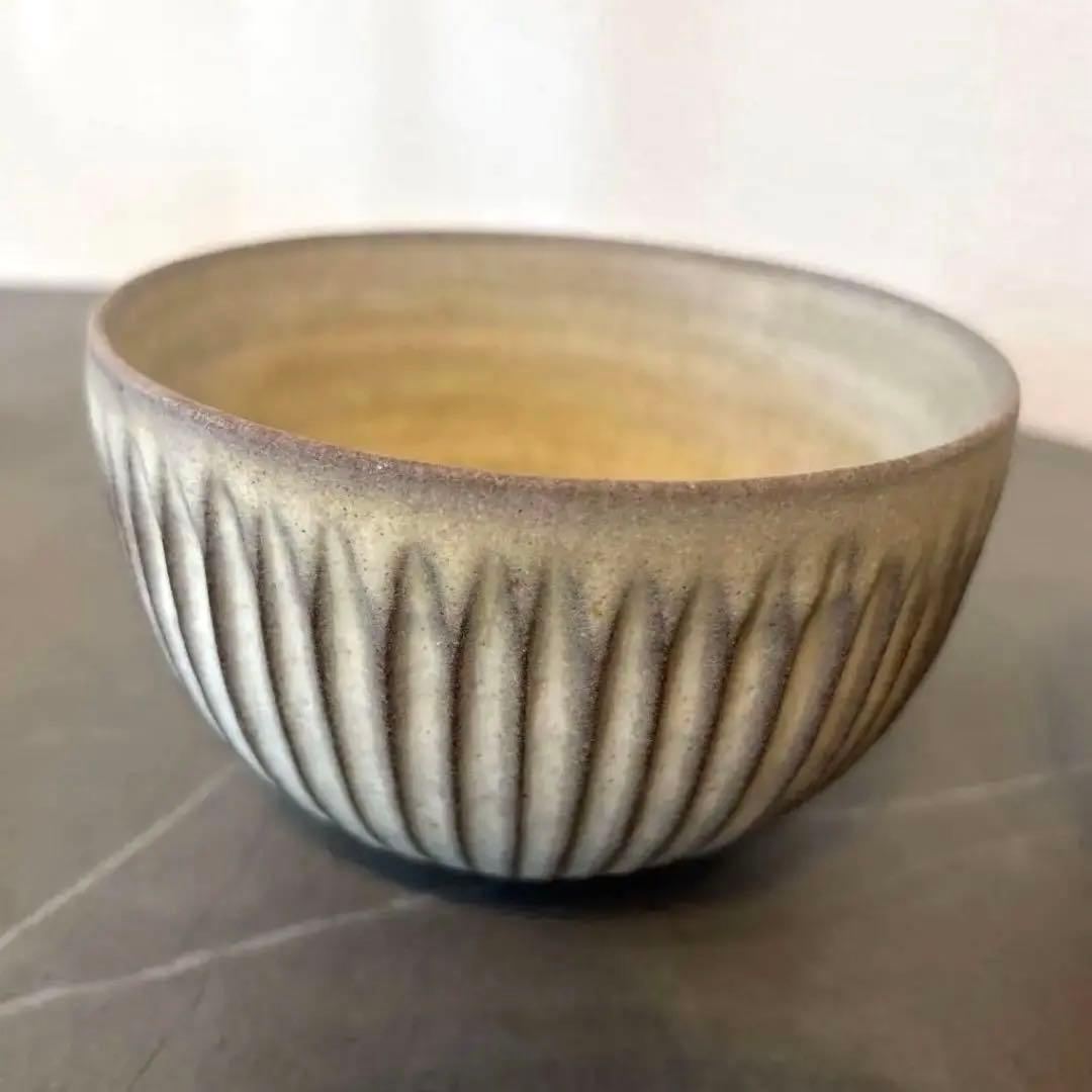 シモヤユミコ作　ボウルS しのぎ　波面取り　2個セット　作家　笠間　益子陶器市